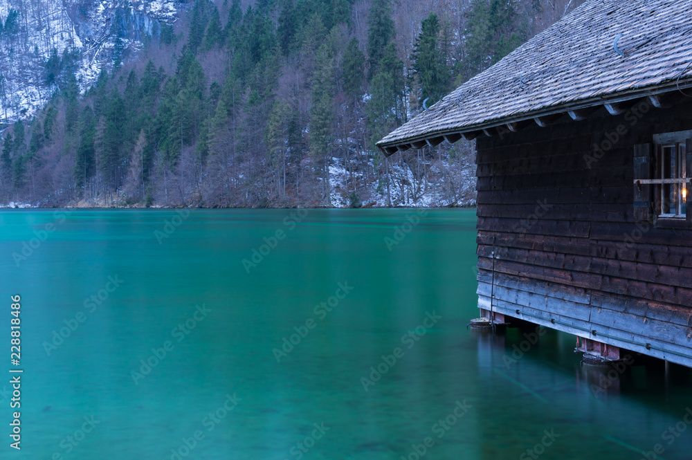 Fototapeta premium National park Berchtesgaden: house near Königssee, Schönau 