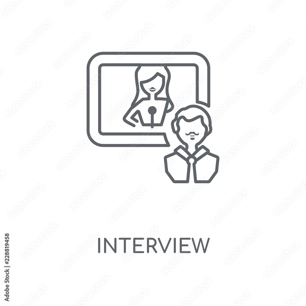 Fototapeta premium interview icon