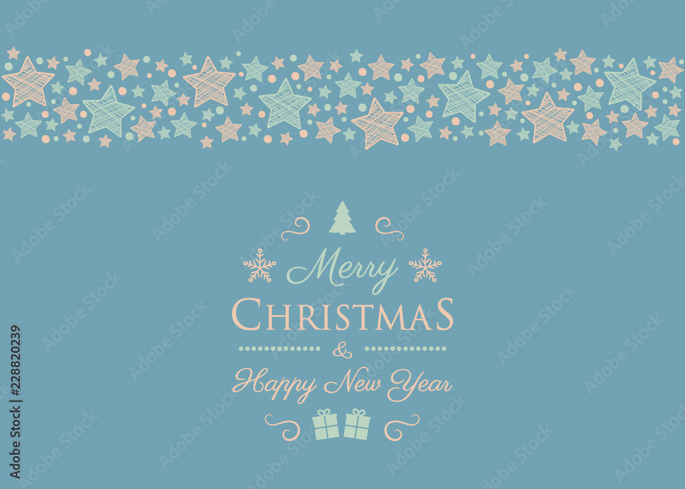 Concept of Christmas background with ornaments and wishes. Vector.