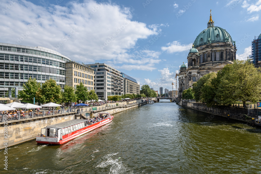 Berlino, Germania, centro storico fiume Sprea