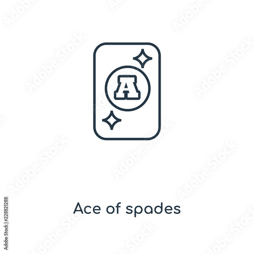 ace of spades icon vector