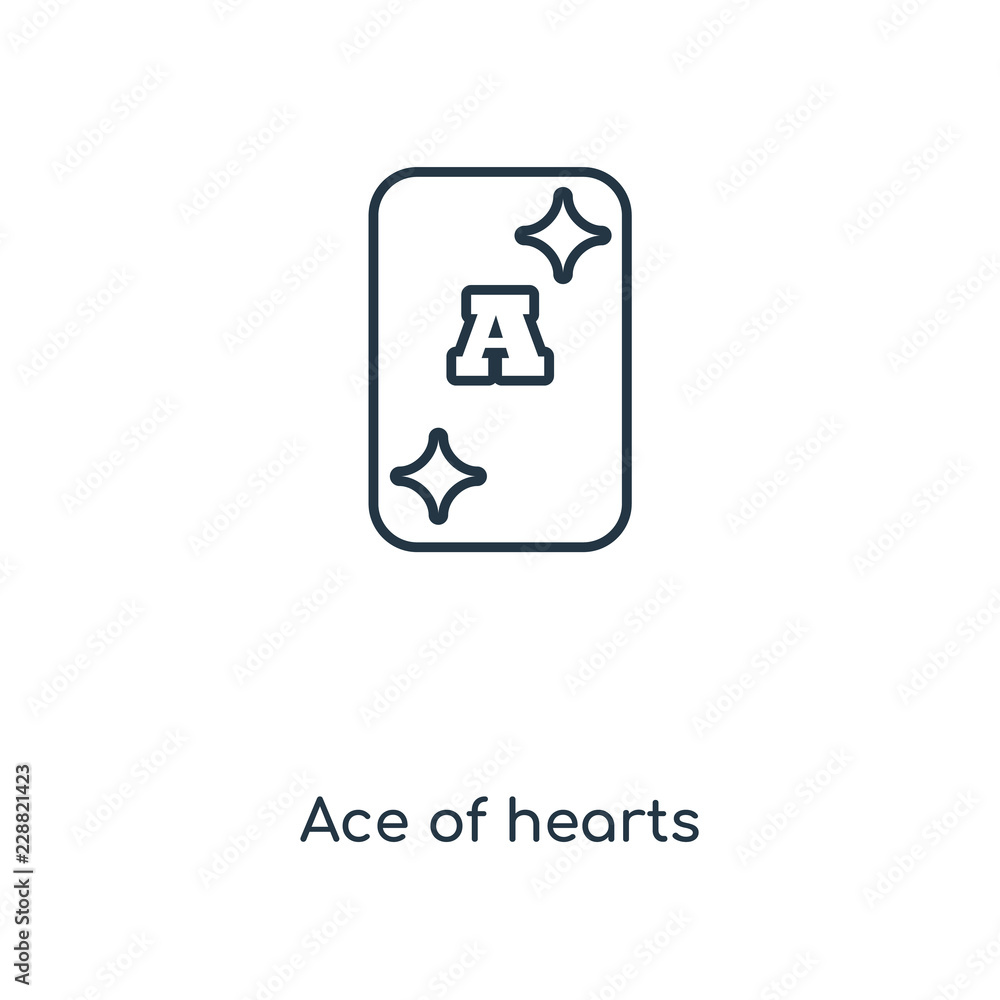 ace of hearts icon vector ace of hearts icon vector