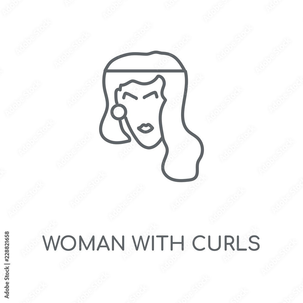 woman with curls icon