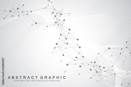 Technology abstract background with connected line and dots. Big data visualization. Perspective backdrop visualization. Analytical networks. Vector illustration.