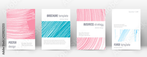 Cover page design template. Minimalistic brochure layout. Classic trendy abstract cover page. Pink a © Begin Again