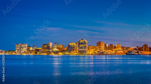 View of downtown Halifax with Purdy's Wharf and modern buildings, Halifax, Nuova Scotia, Canada. photo