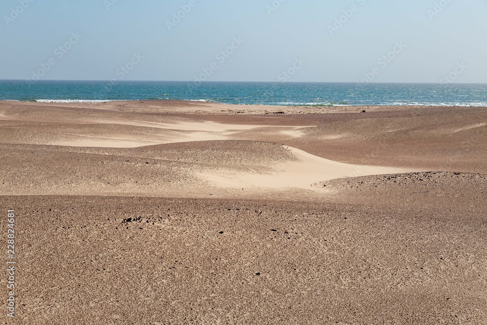 Plage de sable Océan Namibie Torra Bay