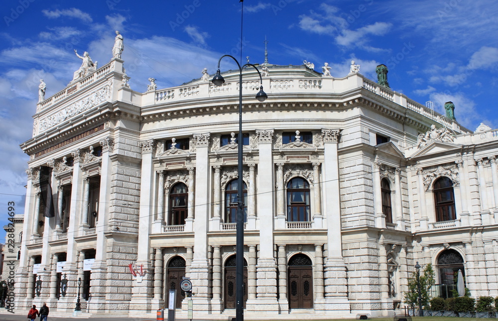 Facade of Vienna Burgtheater in Vienna, Austria