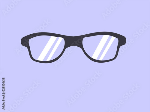 Eyeglasses. Vector illustration. Geek glasses isolated.