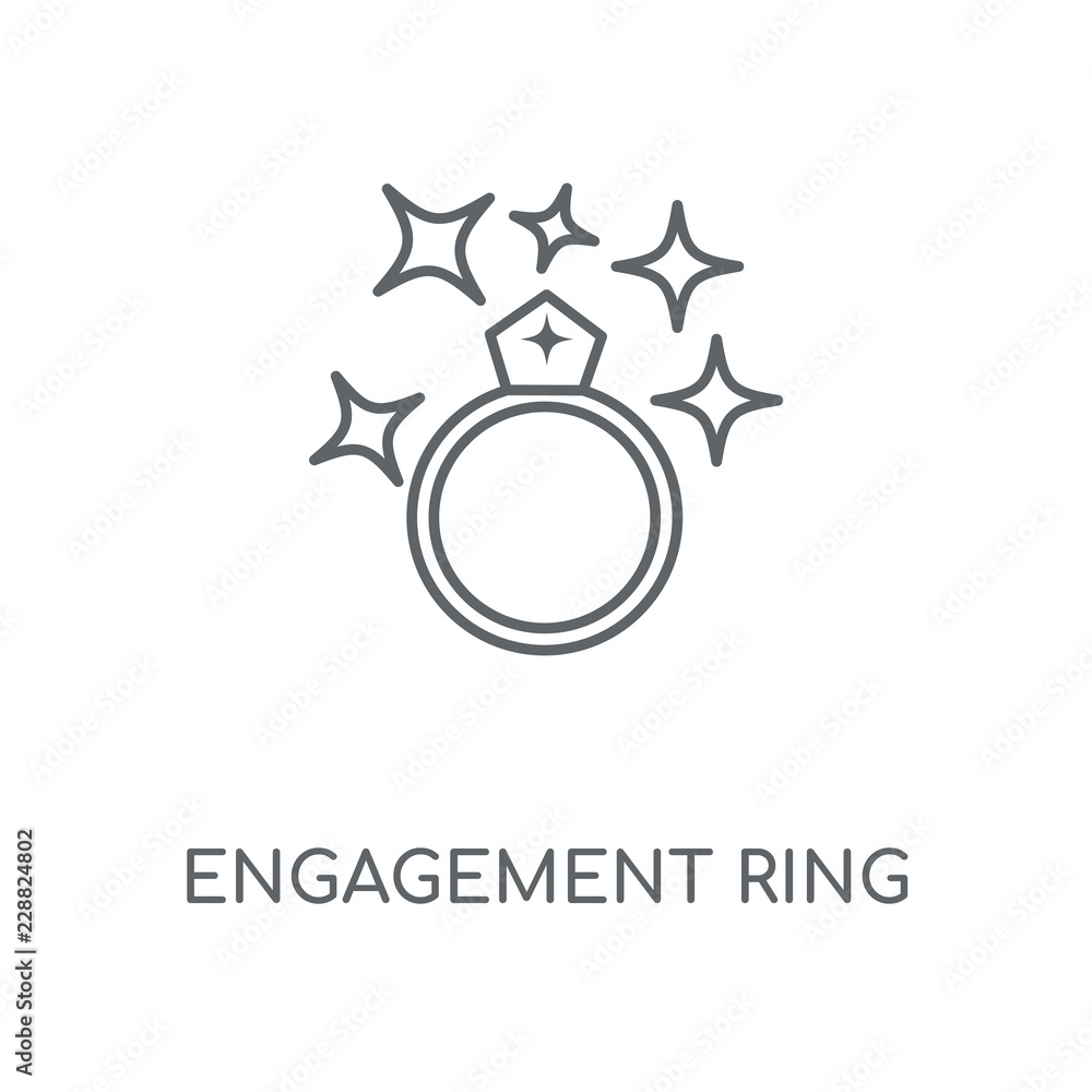 Fototapeta premium engagement ring icon