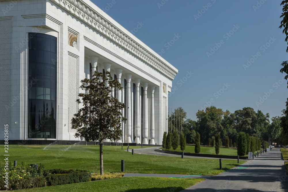 Modern congress hall, convention center in Tashkent, Uzbekistan, Central Asia