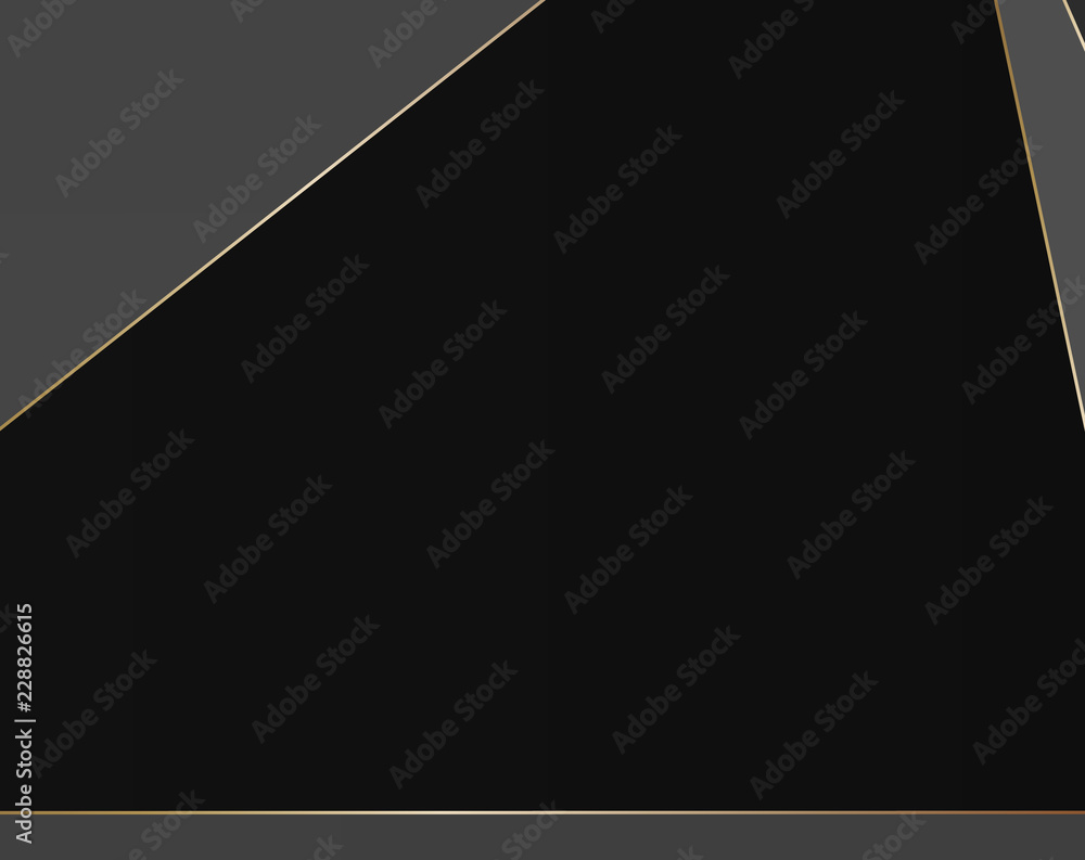 Black and grey Premium background with luxury polygonal pattern and gold triangle lines. Low poly gradient Black and grey Premium background with luxury polygonal pattern and gold triangle lines. Low poly gradient
