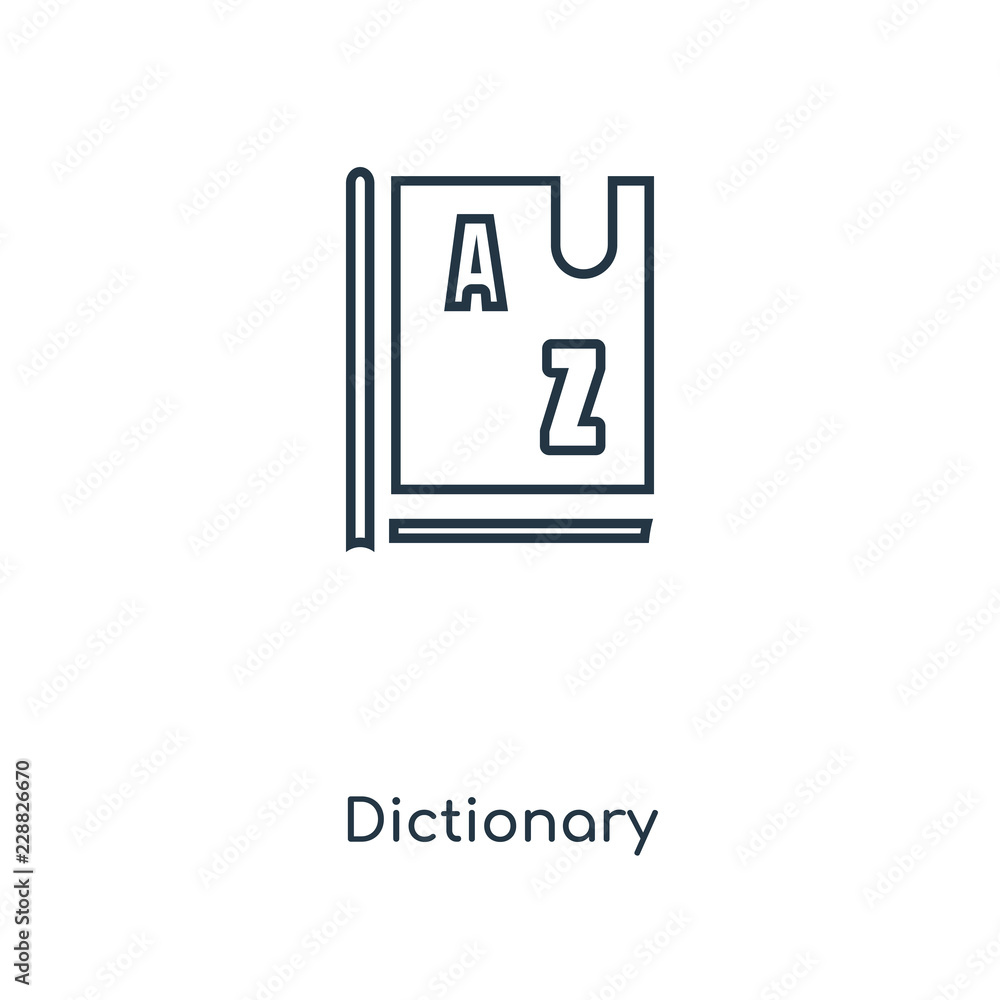 Obraz premium dictionary icon vector