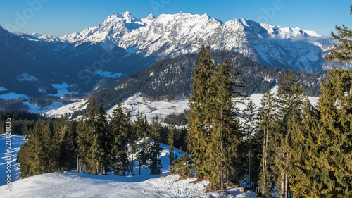 Beautiful alpine winter view at Berchtesgaden - Bavaria - Germany