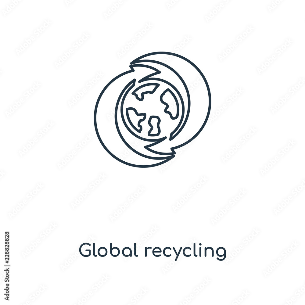 global recycling symbol icon vector global recycling symbol icon vector