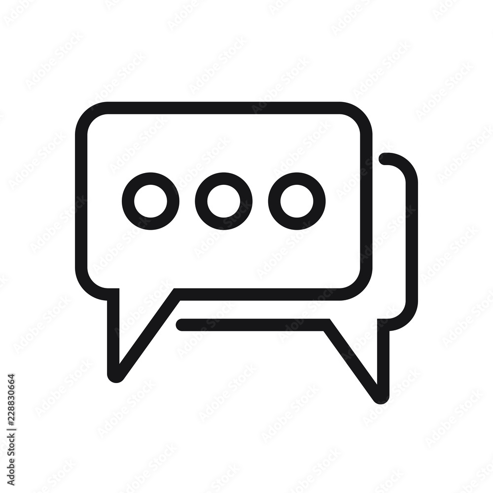 Chat icon. Speech bubble vector icon Chat icon. Speech bubble vector icon