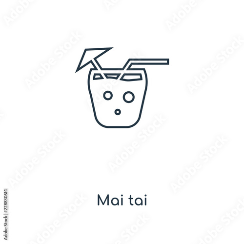 mai tai icon vector