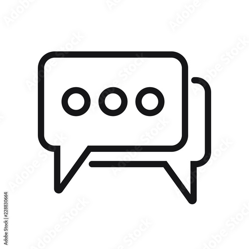 Chat icon. Speech bubble vector icon