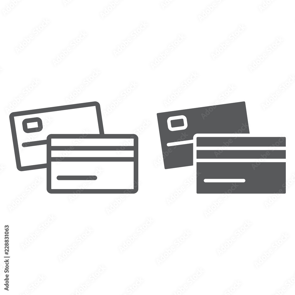 Swipe credit card line and glyph icon, bank and transaction, pay sign, vector graphics, a linear pattern on a white background. Swipe credit card line and glyph icon, bank and transaction, pay sign, vector graphics, a linear pattern on a white background.