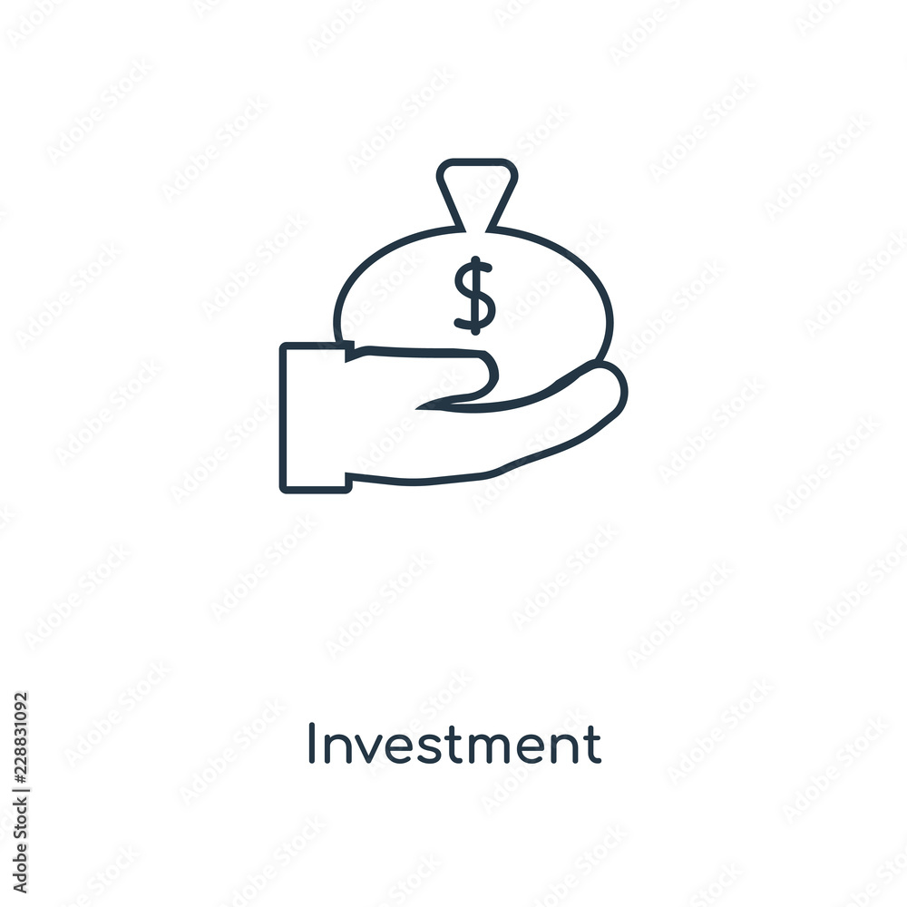 Obraz premium investment icon vector