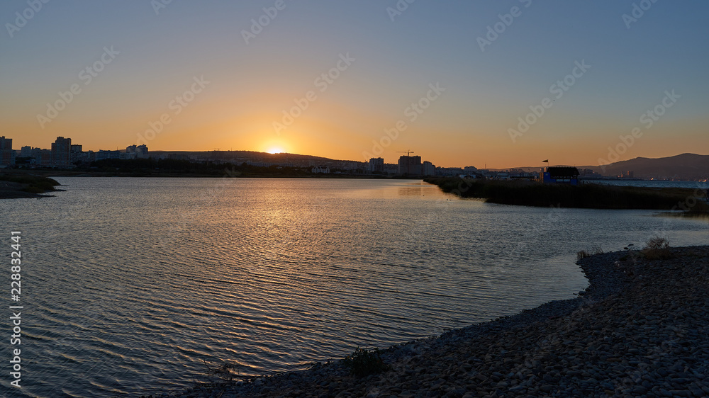 sunset at the sea