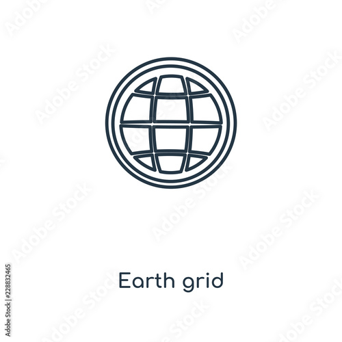 earth grid icon vector