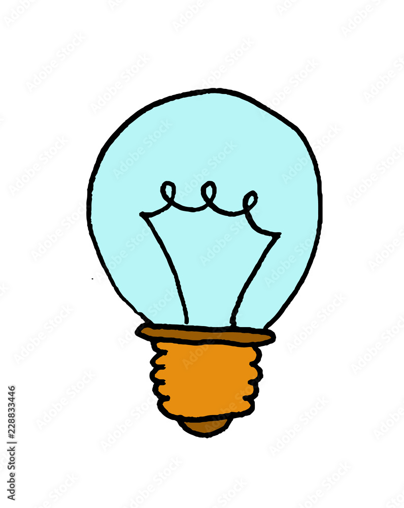 Illustration of a simple light bulb Illustration of a simple light bulb