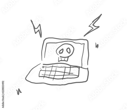 ウイルス対策 セキュリティ対策 個人情報漏洩 情報保護 サイバー攻撃 ゆるいイラスト Stock イラスト Adobe Stock