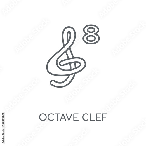 octave clef icon