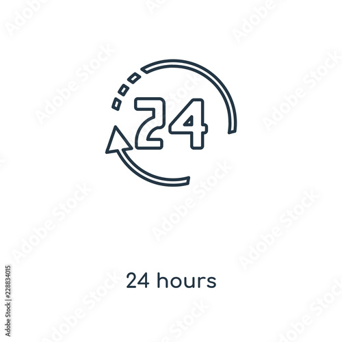 24 hours icon vector
