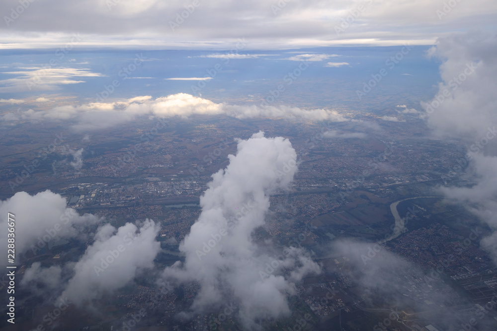 Obraz premium nuages vue aérienne