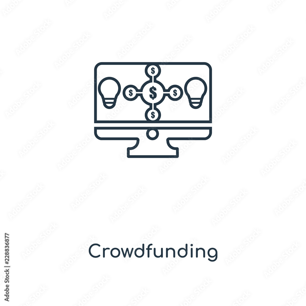 crowdfunding icon vector crowdfunding icon vector