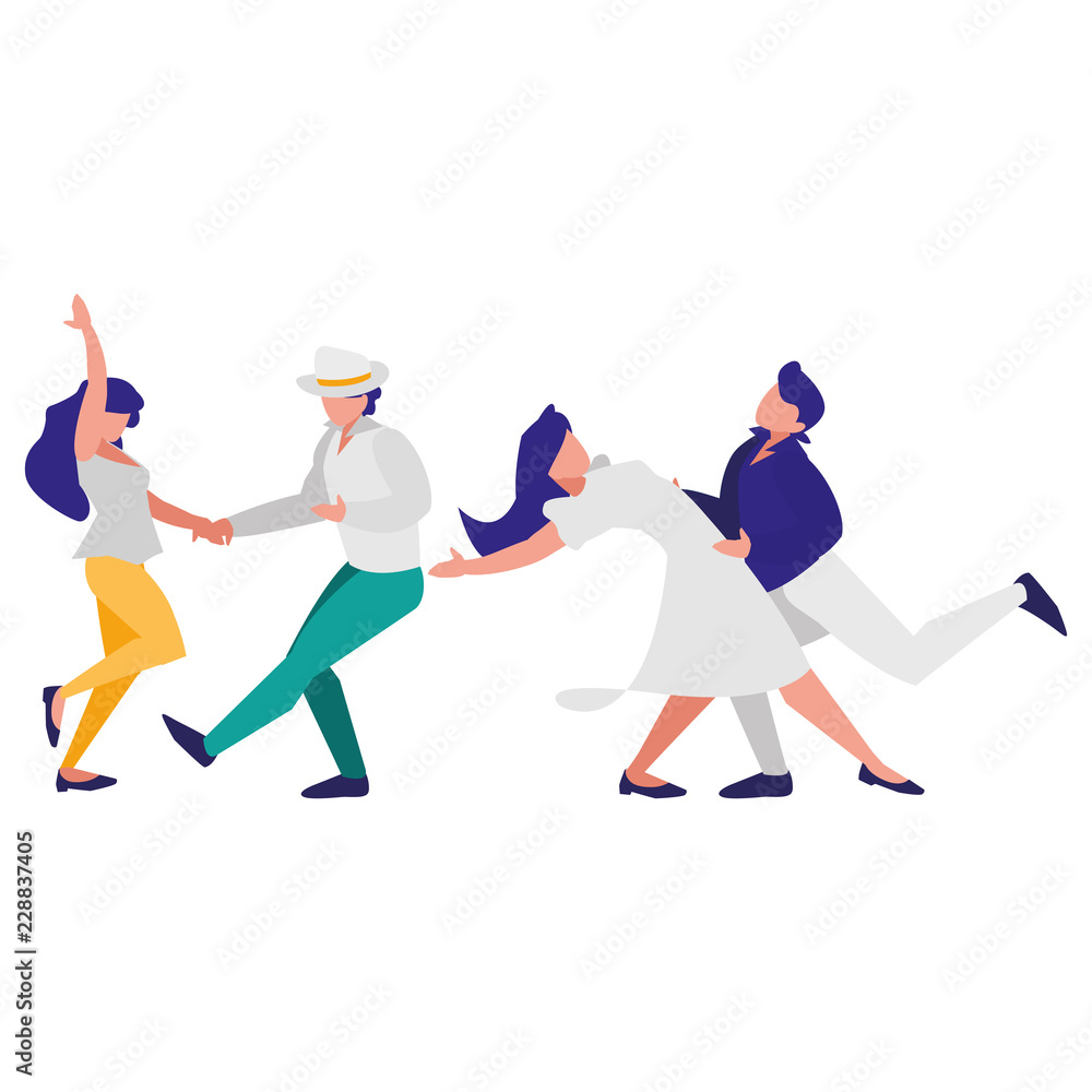 Obraz premium people dancing design