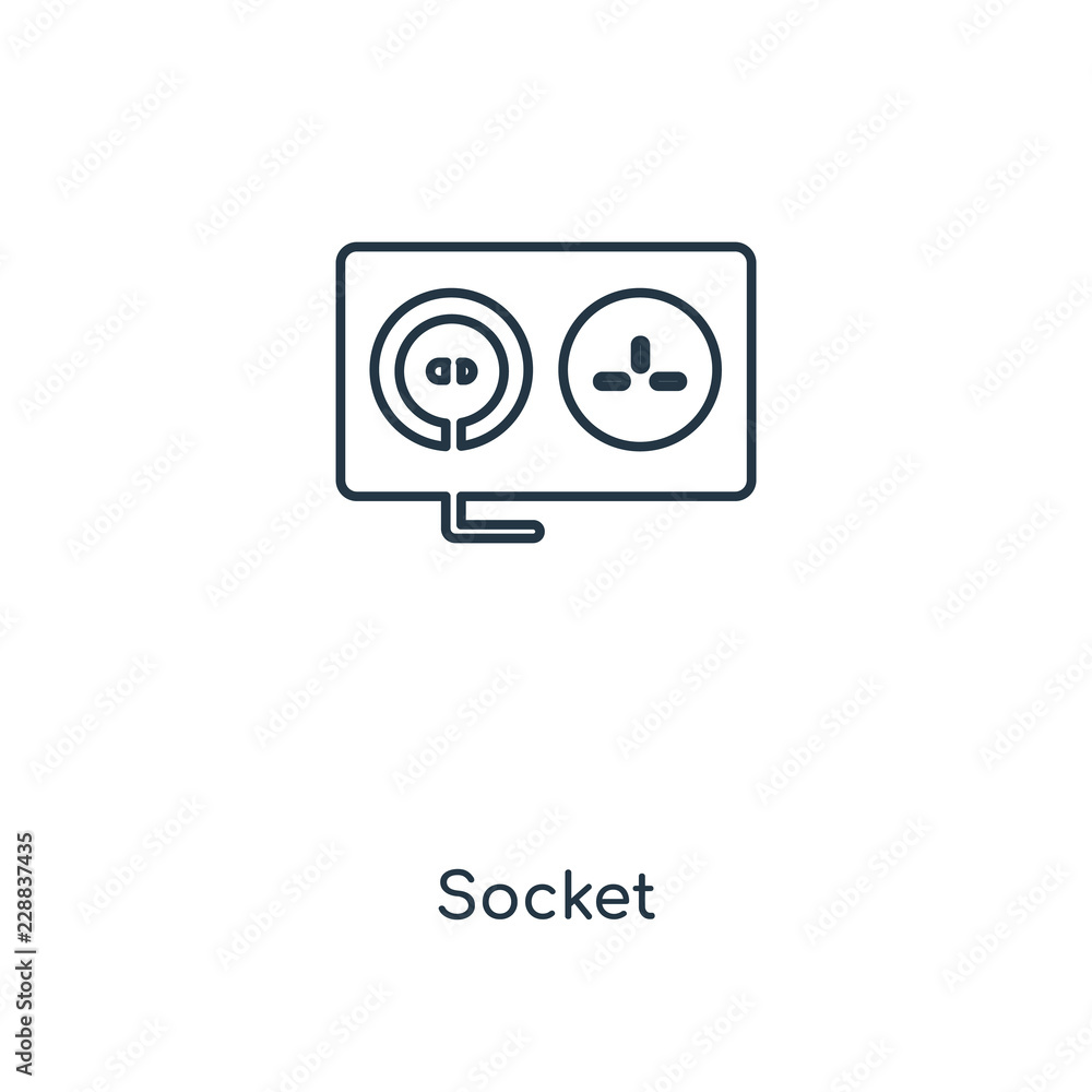 socket icon vector