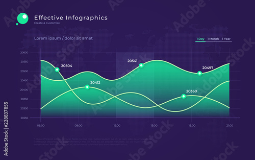 Vector modern infographic background with statistic diagrams