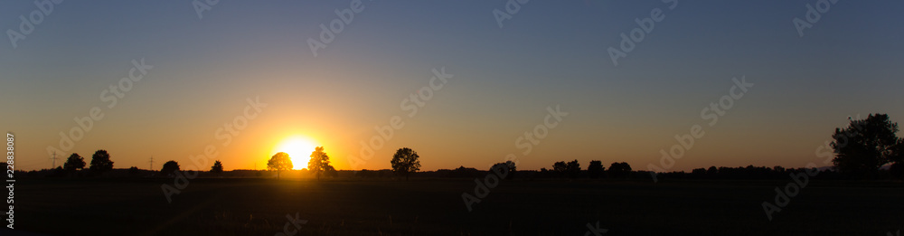 Beautiful sunset near Aholming - Bavaria - Germany Beautiful sunset near Aholming - Bavaria - Germany