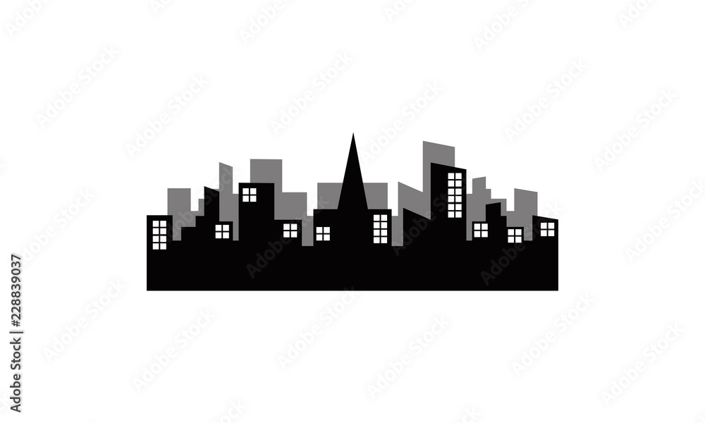city silhouette vector