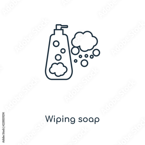 wiping soap icon vector