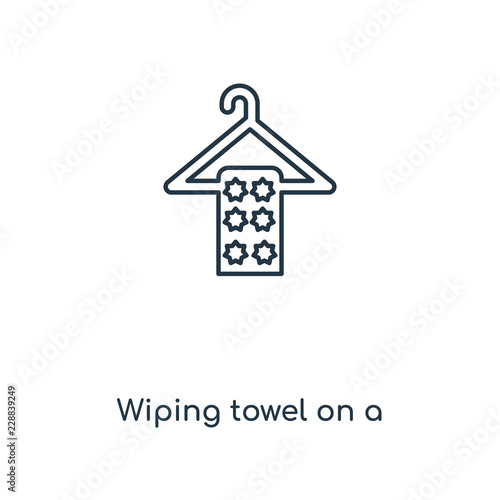 wiping towel on a hanger icon vector