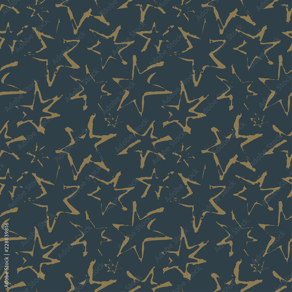 Sky Full of Stars. Vector seamless pattern with think charcoal hand-drawn stars on transparent background. Sky Full of Stars. Vector seamless pattern with think charcoal hand-drawn stars on transparent background.