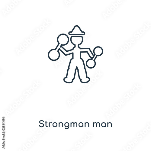 strongman man icon vector