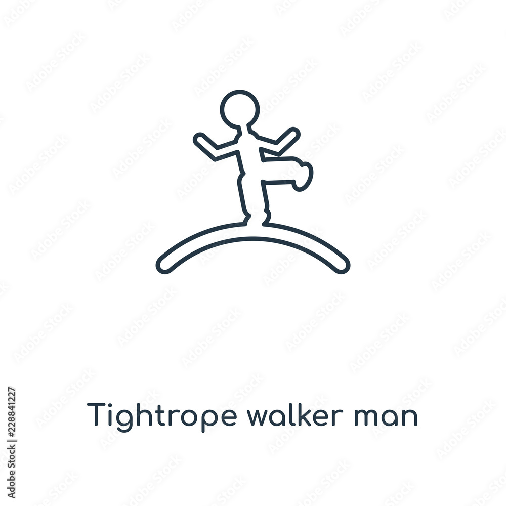 tightrope walker man icon vector