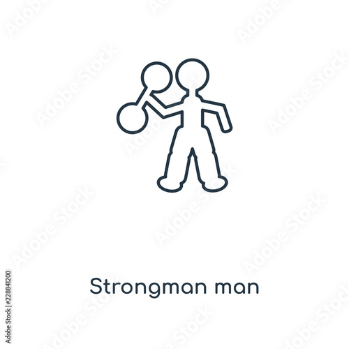 strongman man icon vector