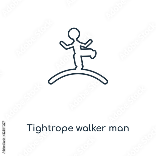 tightrope walker man icon vector
