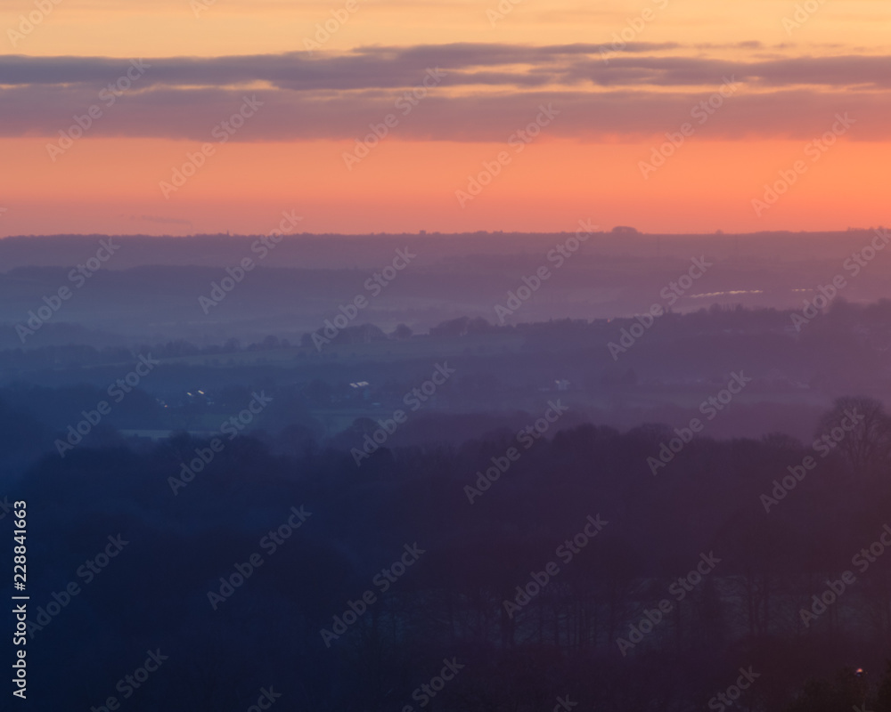 Misty Sunrise over Derbyshire