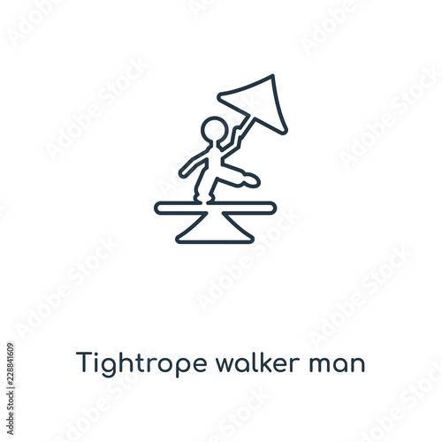 tightrope walker man icon vector