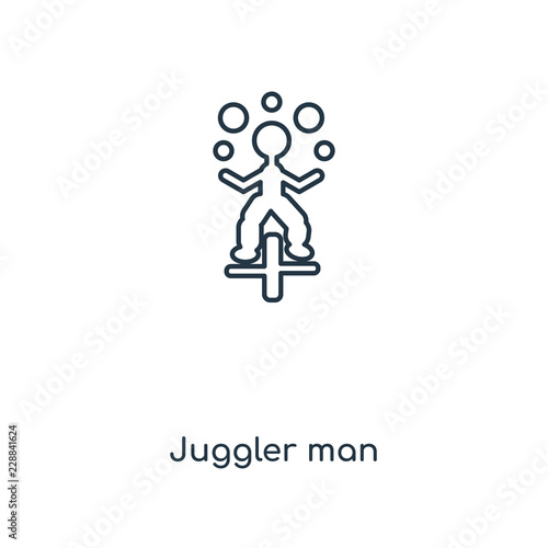 juggler man icon vector