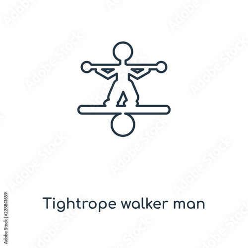 tightrope walker man icon vector