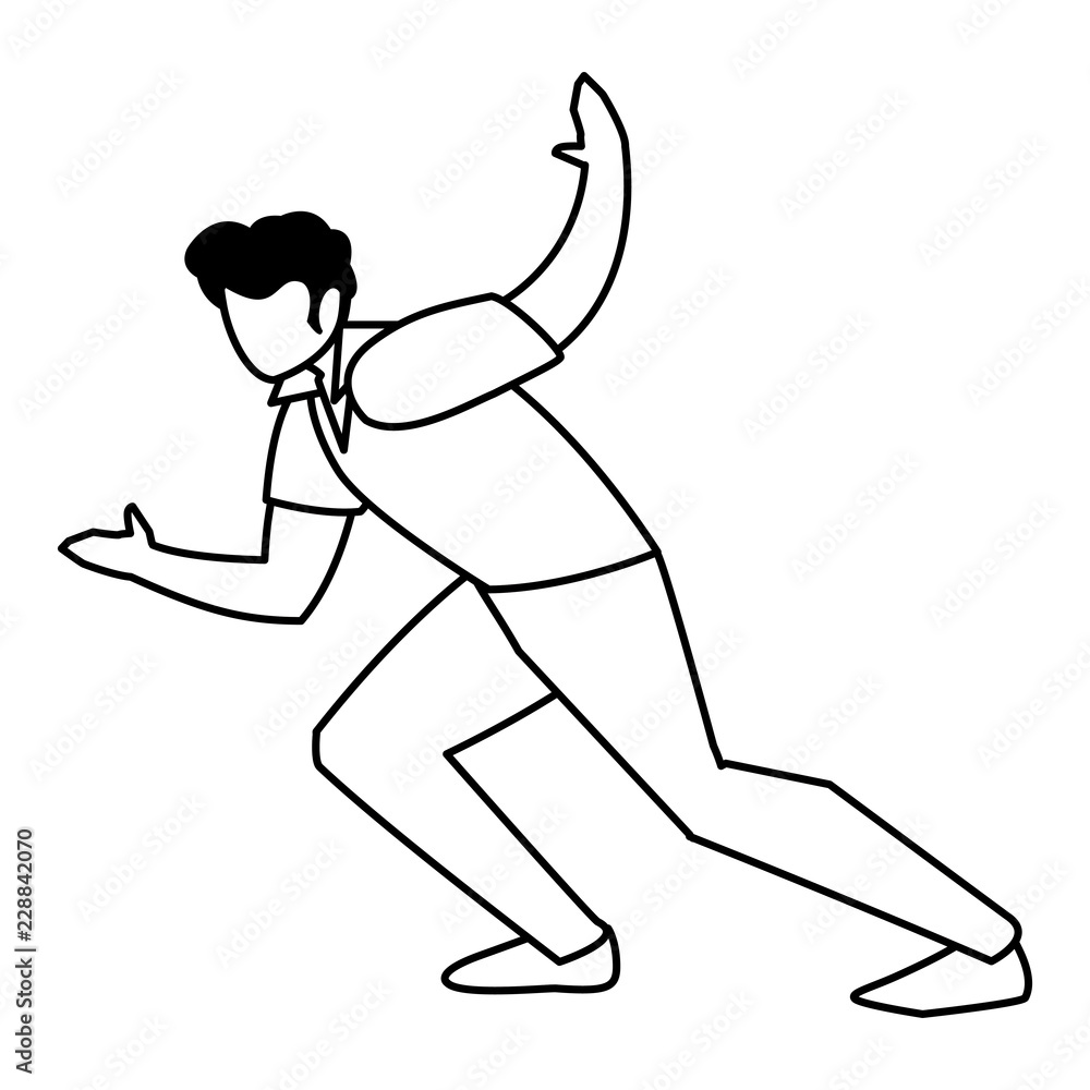 Fototapeta premium retro dancer man icon