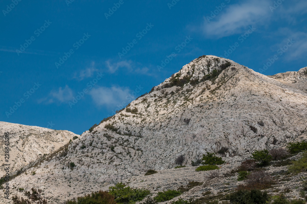 Rocky hill at island Krk, Croatia